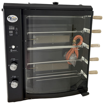 Churrasqueira a Gás Link Brazil com 5 Espetos Automáticos de Aço Inoxidável