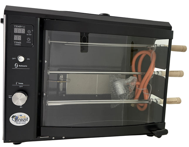 Churrasqueira a Gás Link Brazil com 3 Espetos Automáticos de Aço Inoxidável