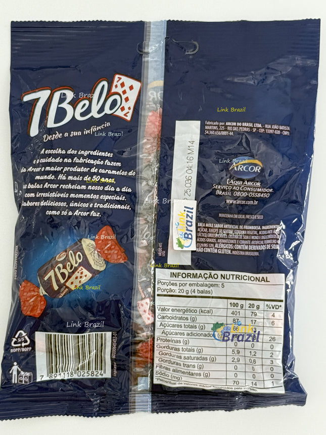 Bala 7 Belo Framboesa 100g