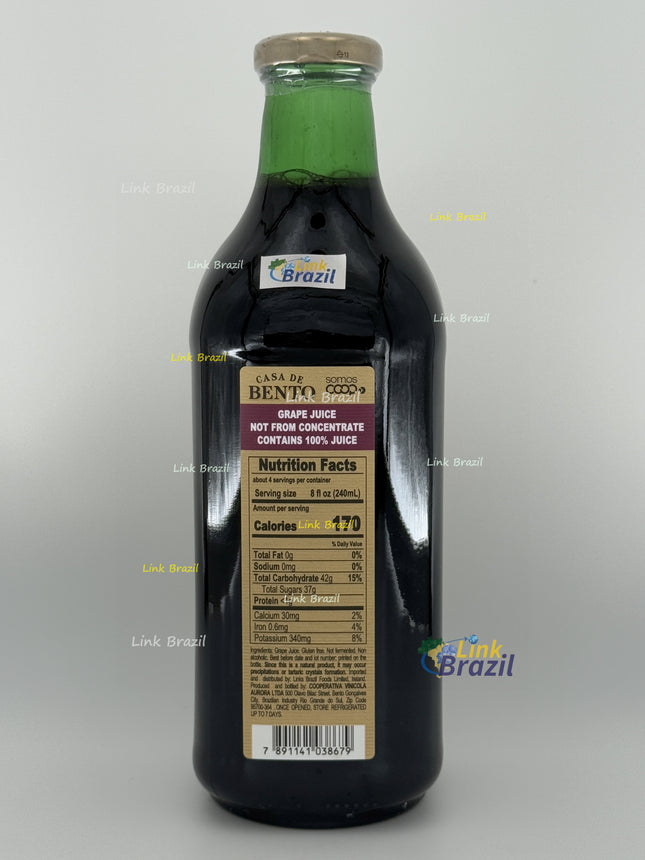 Suco Integral de Uva Casa de Bento 1L