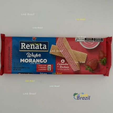 Biscoito Wafer Morango Renata 115g