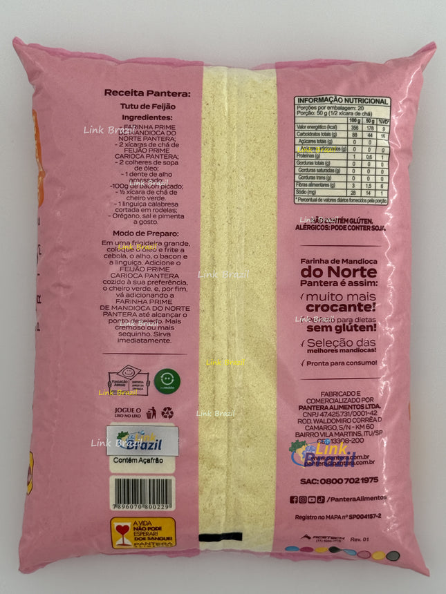 Farinha Prime de Mandioca do Norte Tipo 1 Pantera 1Kg