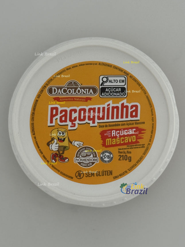 Paçoca de Amendoim Rolha com Açucar Mascavo 210g
