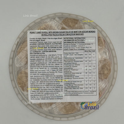 Paçoca de Amendoim Rolha com Açucar Mascavo 210g