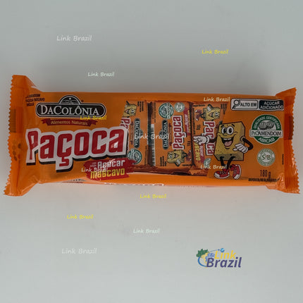 Paçoca de Amendoim Retangular com Açucar Mascavo 180g