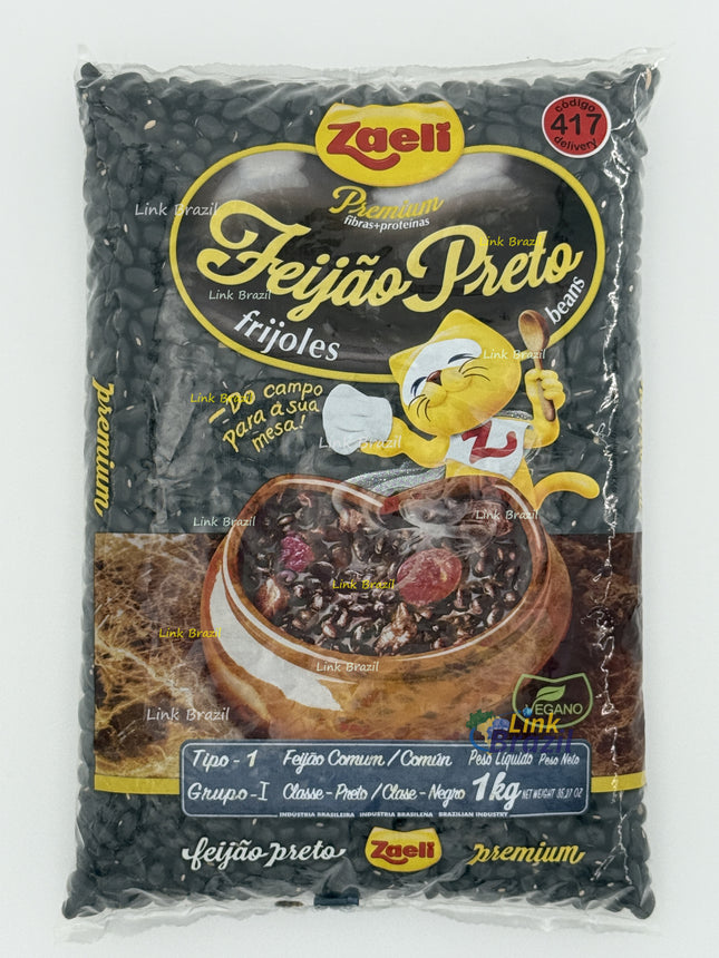 Feijão Preto Tipo 1 Premium Zaeli 1Kg