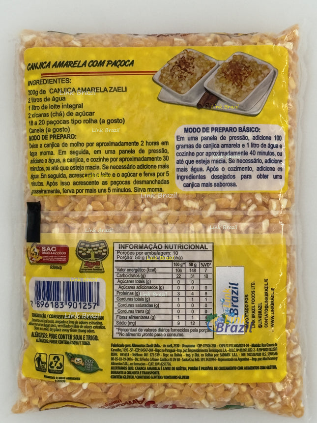 Canjica Amarela Zaeli 500g