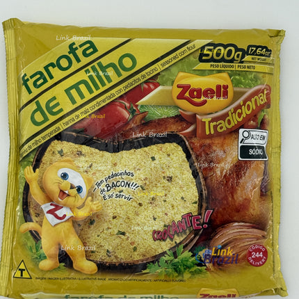 Farofa de Milho Tradicional Crocante Zaeli 500g