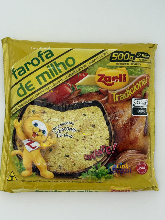 Farofa de Milho Tradicional Crocante Zaeli 500g