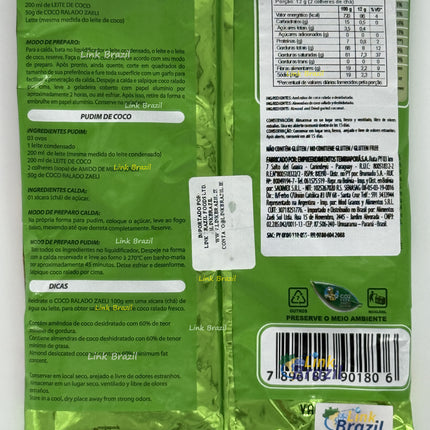 Coco Ralado Desidratado Zaeli 100g