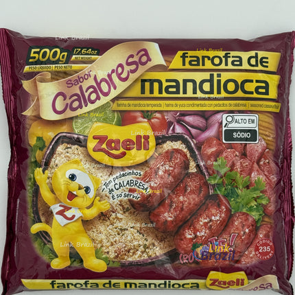 Farofa Mandioca de Calabresa Zaeli 500g
