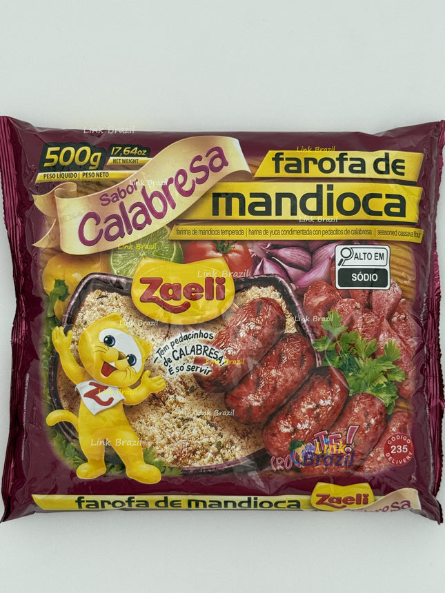Farofa Mandioca de Calabresa Zaeli 500g