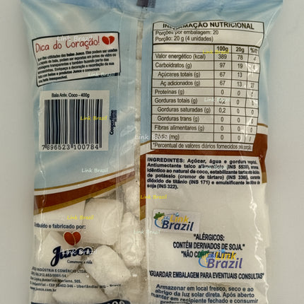 Bala de Aniversário de Coco Junco 400g