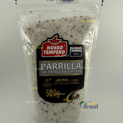 Sal Parrilla com Pimenta Fecha Facil 500g