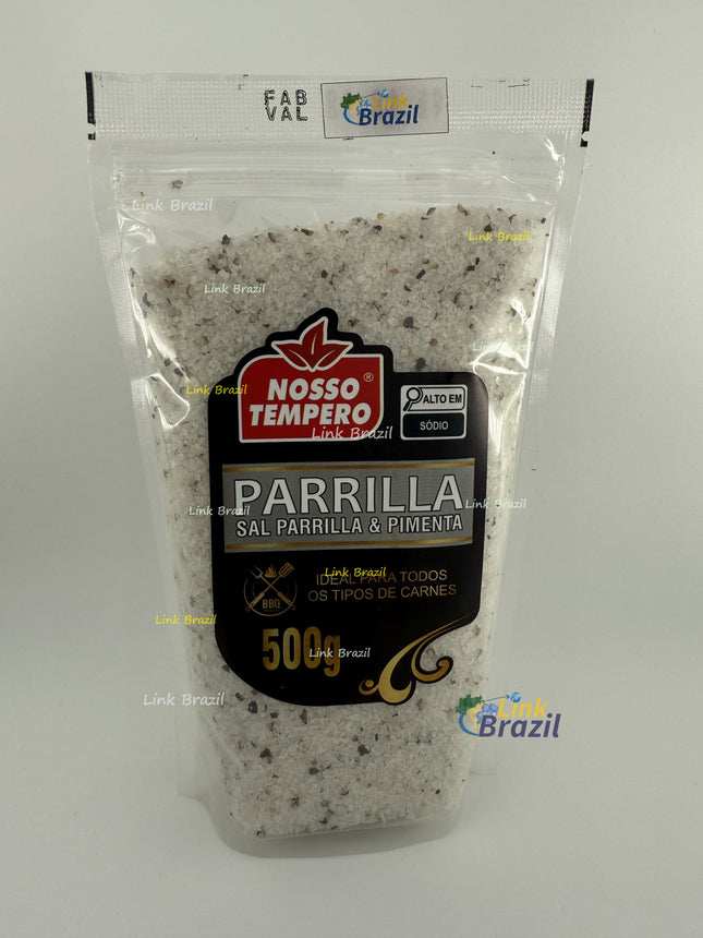 Sal Parrilla com Pimenta Fecha Facil 500g