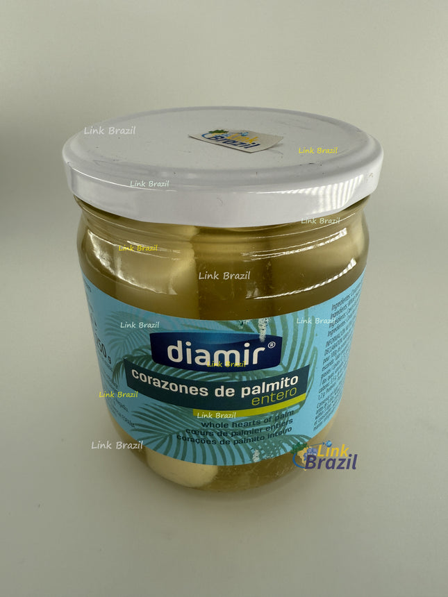 Corações de Palmito Inteiro Diamir 410g (250g)