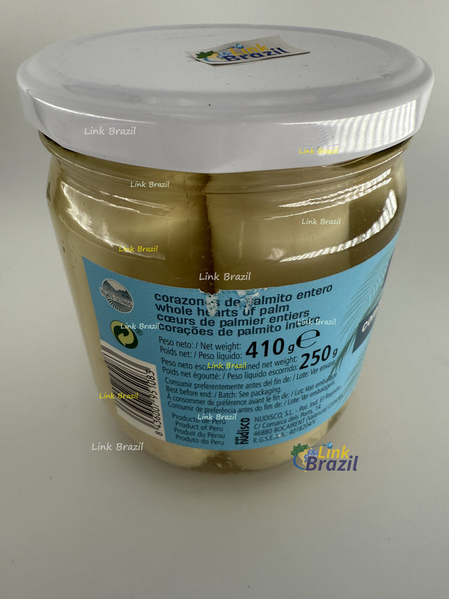 Corações de Palmito Inteiro Diamir 410g (250g)