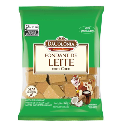 Fondant de leite com coco Dacolônia 160g Link Brazil