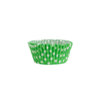 Verde com bolinhas brancas